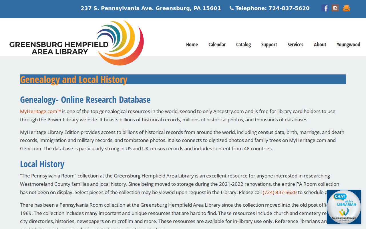 Unity Township city directory research at Greensburg Hempfield Area Library